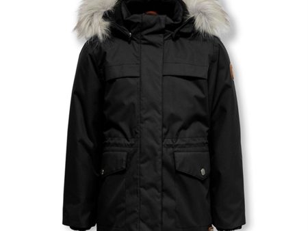 kids only Black Newliva Vandtæt Fur Parka Coat For Cheap