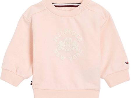 Tommy Hilfiger Baby Stamp Crewneck Collegegenser Pink Crystal For Discount