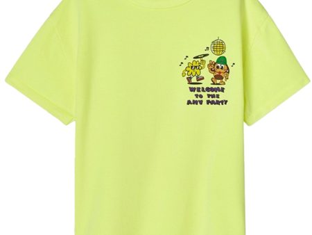 American Vintage T-Shirt Fizvalley Neon Yellow Fashion