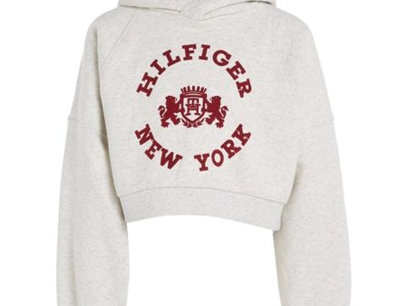 Tommy Hilfiger Crest Hoodie New Light Grey Heather Online