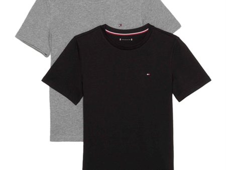 Tommy Hilfiger T-Shirt 2-Pak Light Grey Ht   Black For Discount