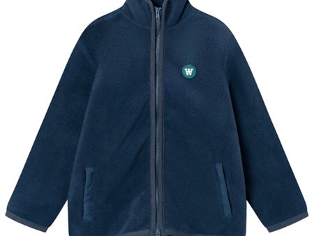 Wood Wood Eternal Blue Don Zip Fleece For Discount