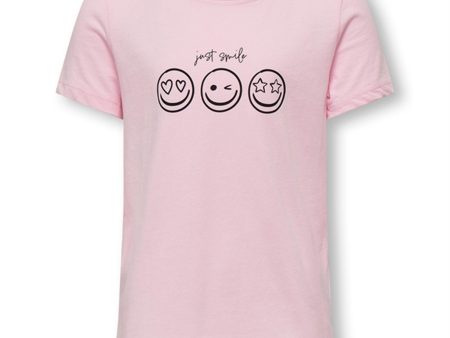 Kids ONLY Pink Lady Smil Happy T-Shirt Online