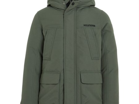 Tommy Hilfiger Tech Parka Jakke Olive Green Online Hot Sale