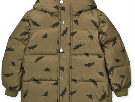 Liewood Palle Puffer Dunjakke Bats   Khaki For Cheap